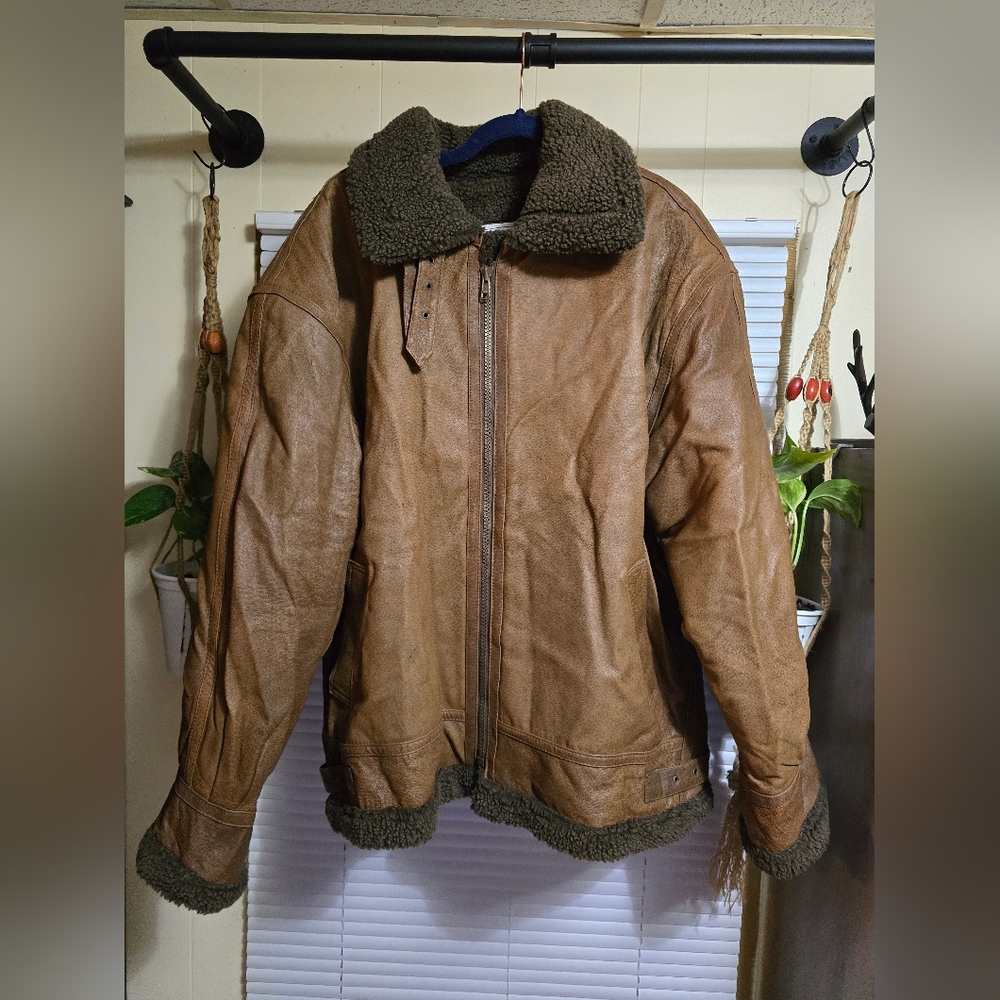 VTG 1990s Wilda MENS Bomber Leather Jacket XXL